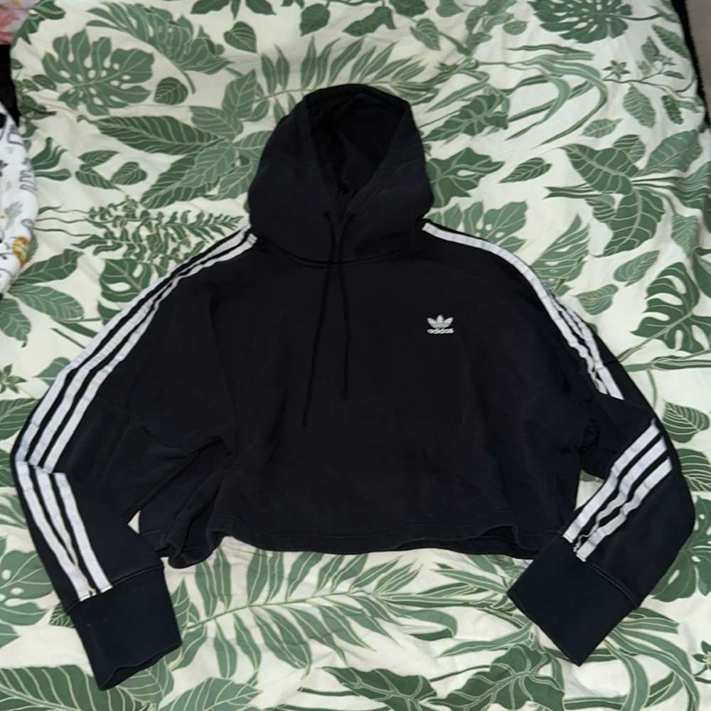 Lightly Used Cropped Adidas Hoodie Size Medium (over-sized fit)